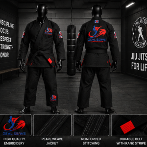 Premium 450 GSM Pearl Weave Brazilian Jiu-Jitsu Gi – Black | OEM & Private Label