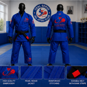 Premium 450 GSM Pearl Weave Brazilian Jiu-Jitsu Gi – Blue | OEM & Private Label